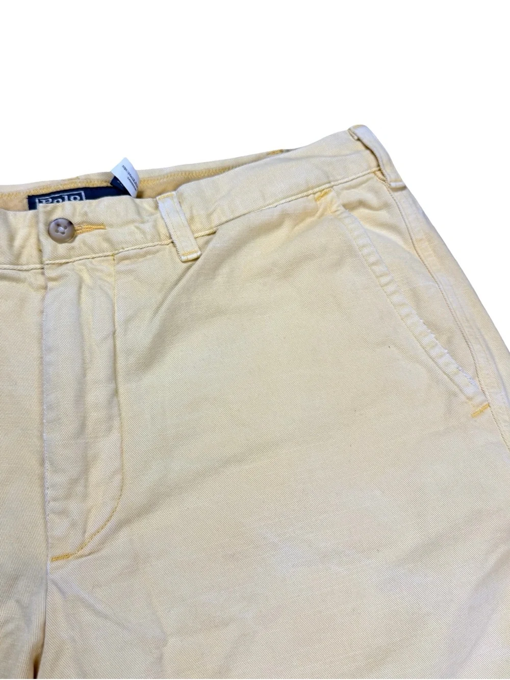 Mens Polo Ralph Lauren The Salinger Chino Yellow Summer Shorts Size 33